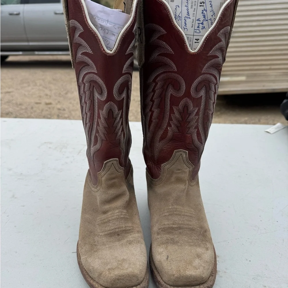 Red and Tan Cowboy Boots - Picture 2 of 5